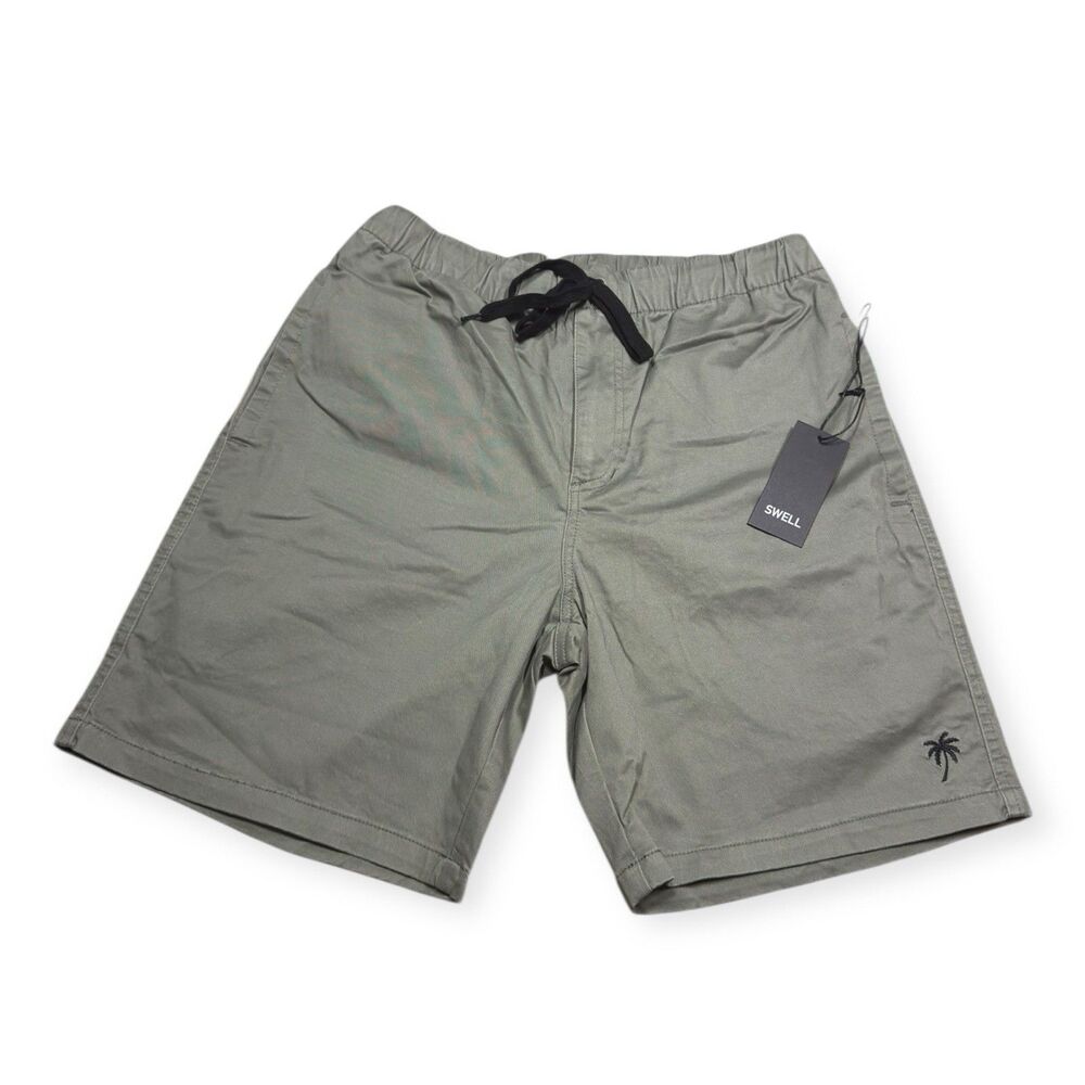 Swell Angeles Walk Casual Shorts Size 30 Military Green Beach Summer Surf BNWT